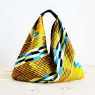 Sac origami sur-mesure en wax / Jaune graphique - LA MOUSSE TACHE